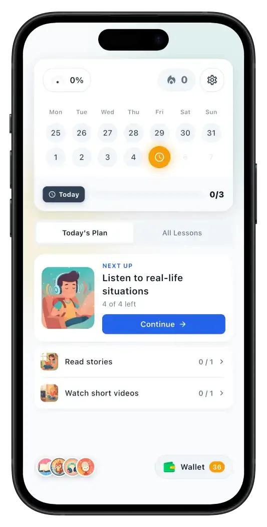 Erla mobile app screen 1